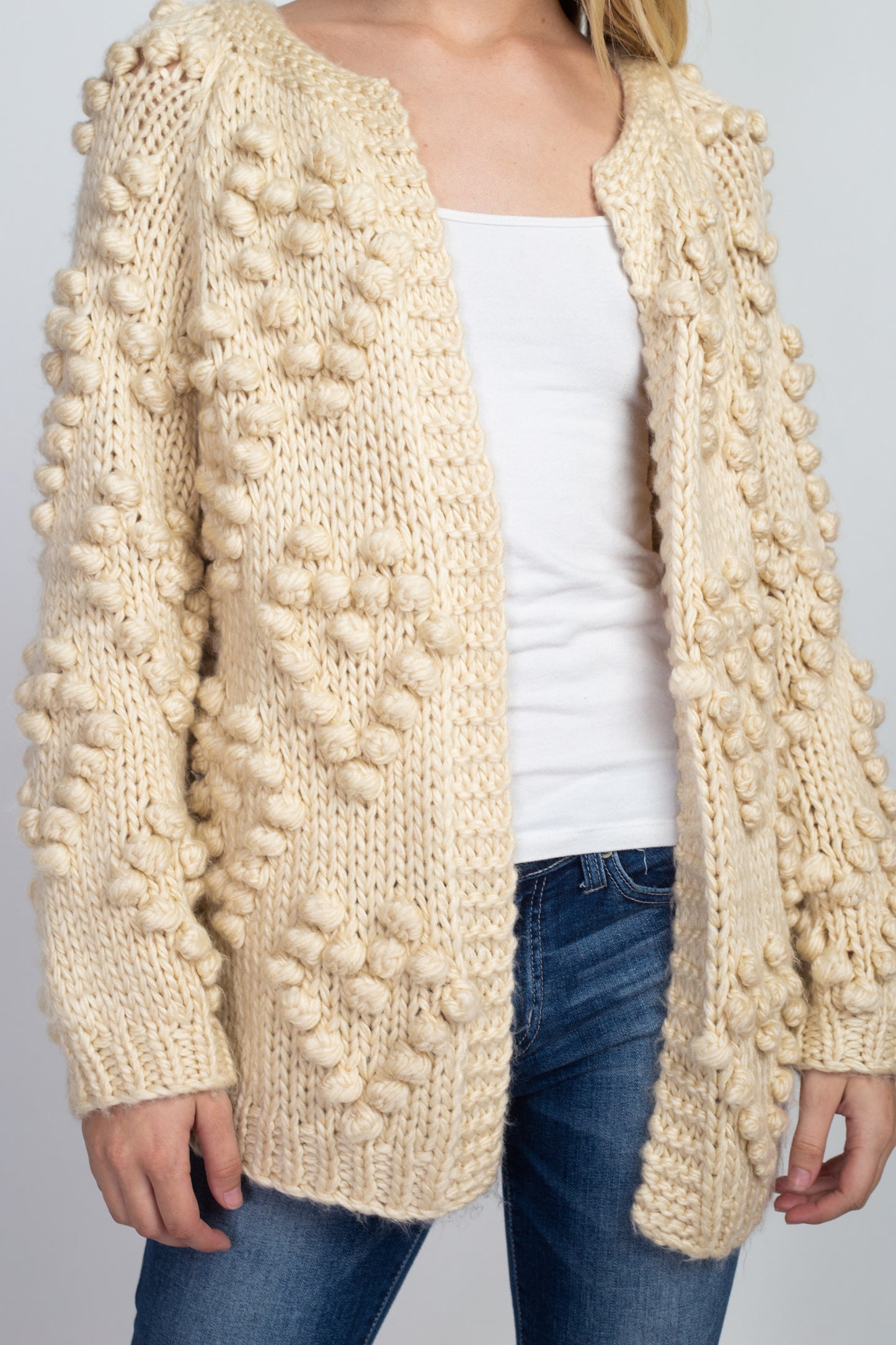 Off White Cardigan Sweater