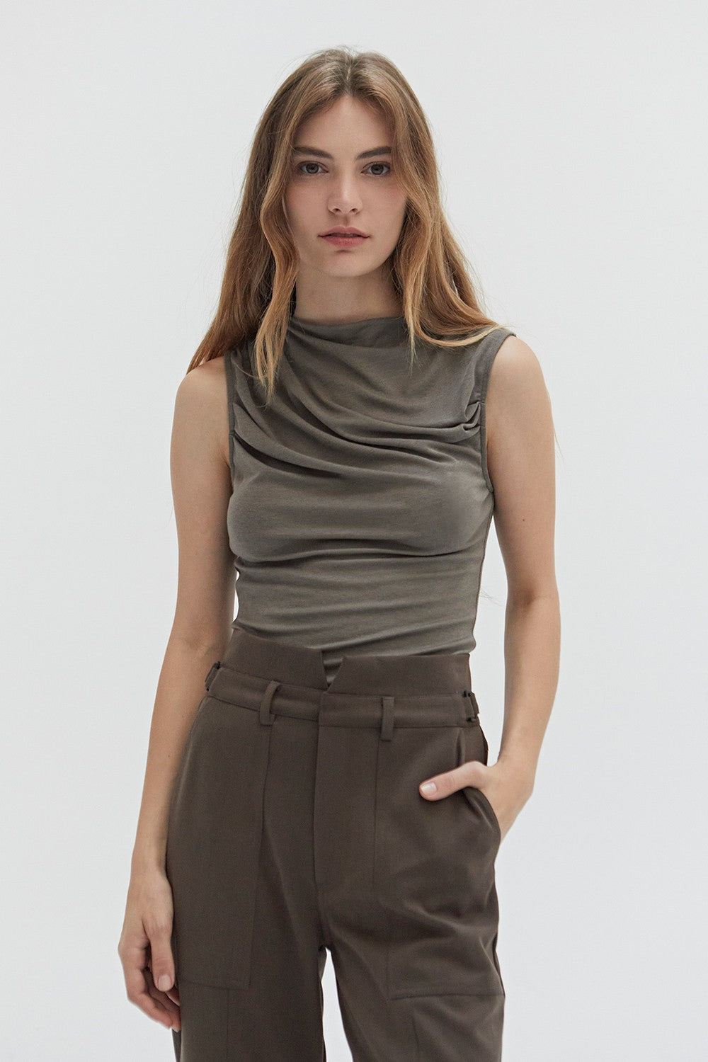 Lara sleeveless knit top
